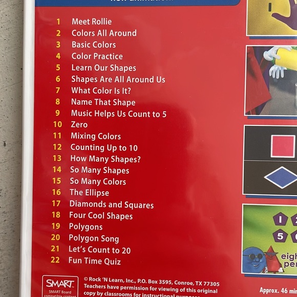 [ Rock ‘n Learn Colors Shapes & Counting Kids Educational DVD ] Ages 2-5 - Picture 3 of 6